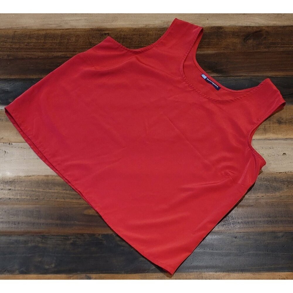 Penningtons Tank Top Red Wide Strap Lightweight Polyester Women's Size 2XL